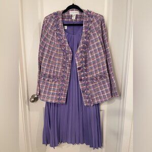 Allison Woods Lavender 2pc Dress and Jacket Size 16W
